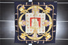 Authentic HERMES Carre 90 Scarf "HOMMAGE A CHARLES GARNIER" Silk Navy Box 3329F