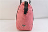 Authentic PRADA Nylon Leather Shoulder Tote Bag Pink Black 3330D