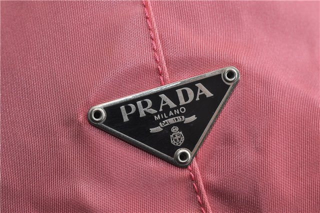 Authentic PRADA Nylon Leather Shoulder Tote Bag Pink Black 3330D