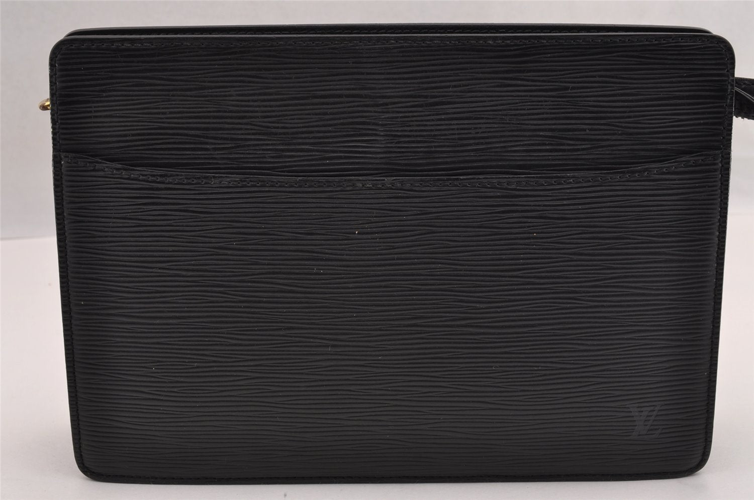 Authentic Louis Vuitton Epi Pochette Homme Clutch Hand Bag Black M52522 LV 3330I