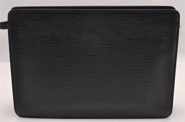 Authentic Louis Vuitton Epi Pochette Homme Clutch Hand Bag Black M52522 LV 3330I