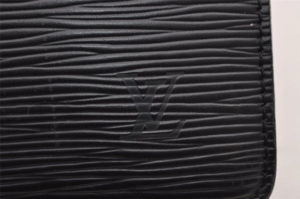 Authentic Louis Vuitton Epi Pochette Homme Clutch Hand Bag Black M52522 LV 3330I