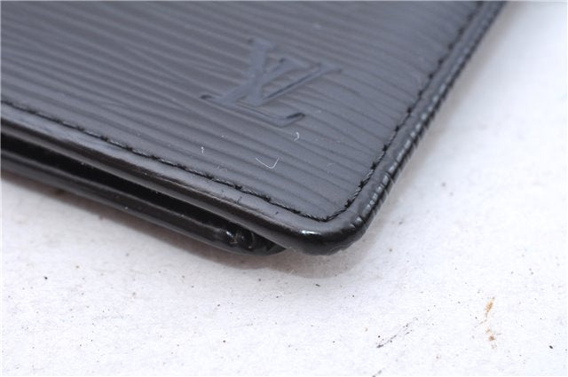 Authentic Louis Vuitton Epi Porte Billet Carte Credit Monnaie Wallet Black 3331E