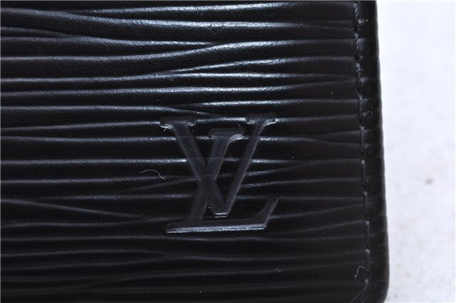 Authentic Louis Vuitton Epi Porte Billet Carte Credit Monnaie Wallet Black 3331E