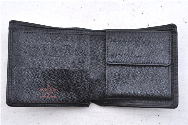 Authentic Louis Vuitton Epi Porte Billet Carte Credit Monnaie Wallet Black 3331E