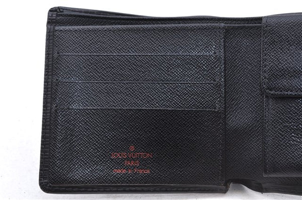 Authentic Louis Vuitton Epi Porte Billet Carte Credit Monnaie Wallet Black 3331E