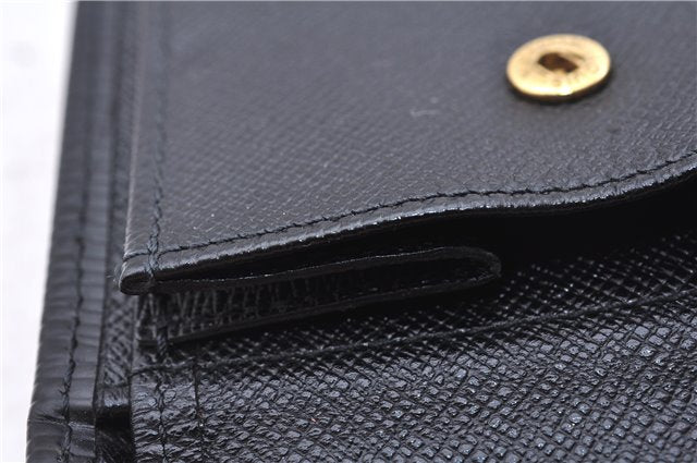 Authentic Louis Vuitton Epi Porte Billet Carte Credit Monnaie Wallet Black 3331E