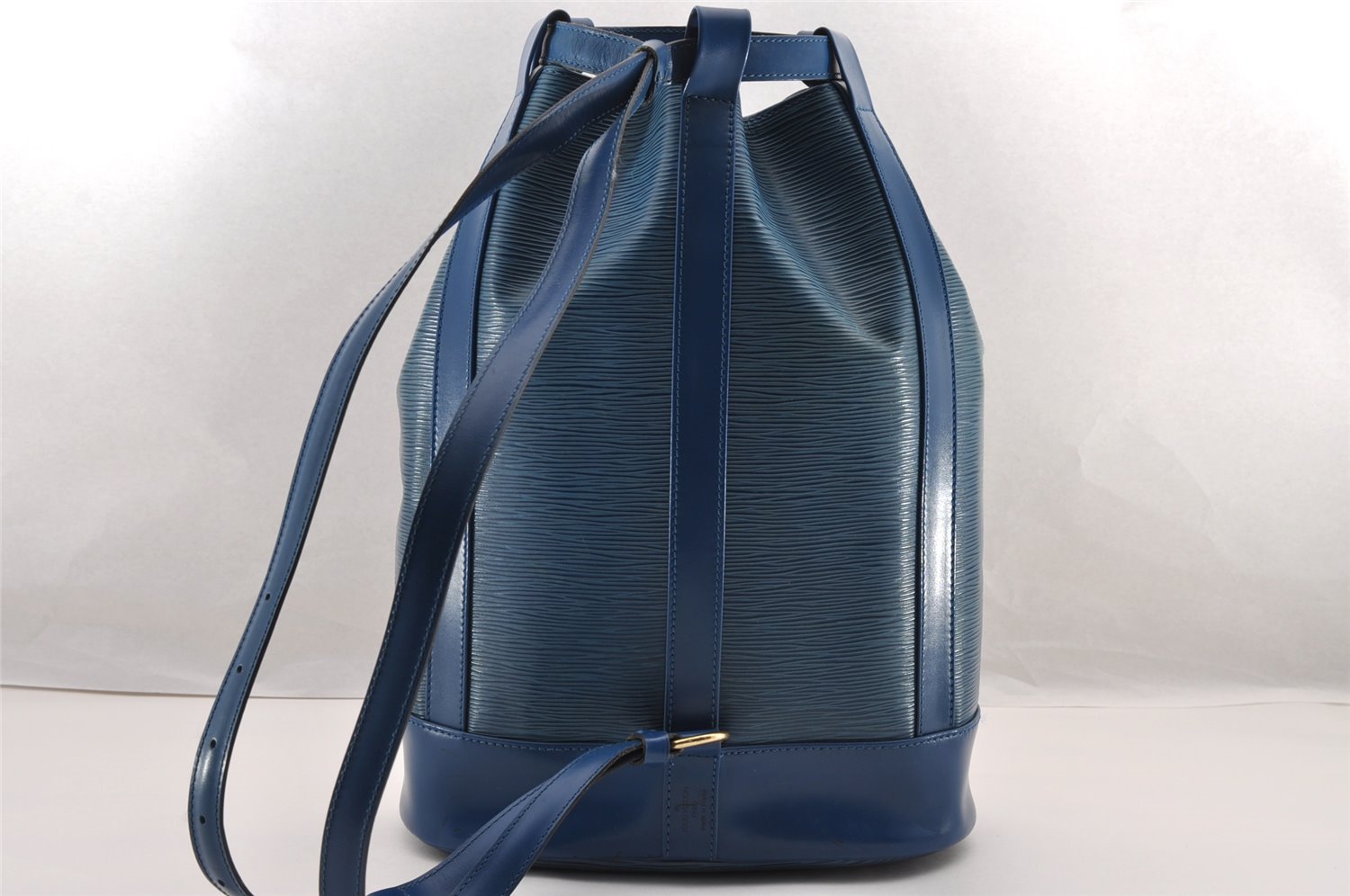 Authentic Louis Vuitton Epi Randonnee PM Shoulder Bag Blue M52355 LV 3331I