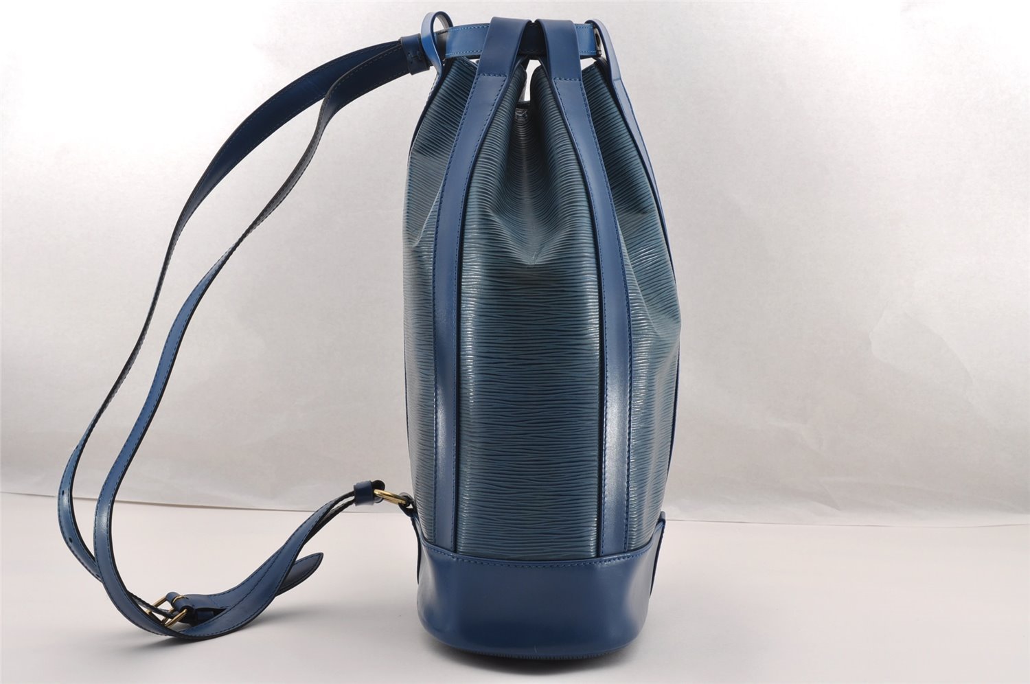 Authentic Louis Vuitton Epi Randonnee PM Shoulder Bag Blue M52355 LV 3331I