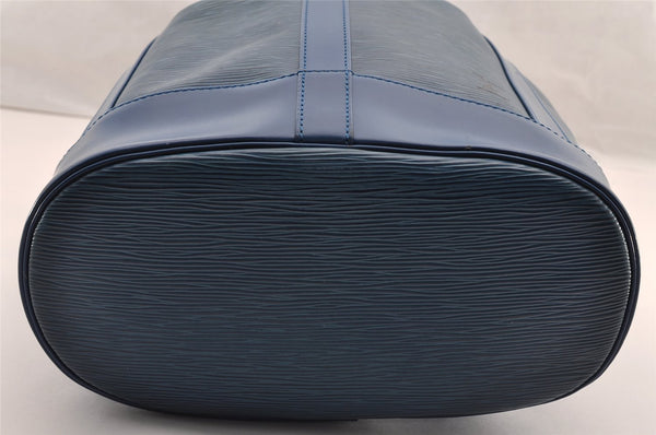 Authentic Louis Vuitton Epi Randonnee PM Shoulder Bag Blue M52355 LV 3331I