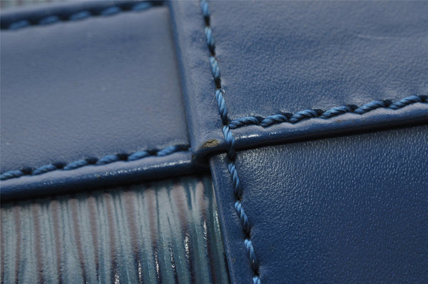 Authentic Louis Vuitton Epi Randonnee PM Shoulder Bag Blue M52355 LV 3331I