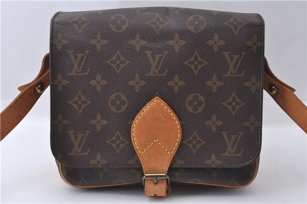 Auth Louis Vuitton Monogram Cartouchiere MM Shoulder Cross Bag M51253 LV 3332D
