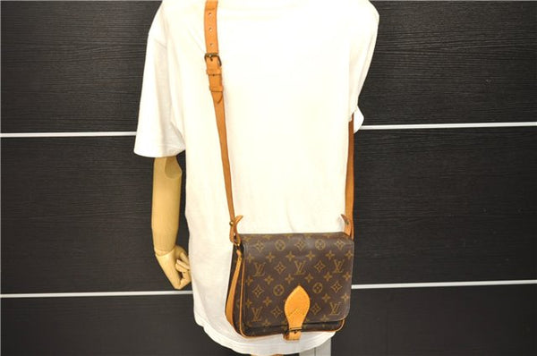 Auth Louis Vuitton Monogram Cartouchiere MM Shoulder Cross Bag M51253 LV 3332D