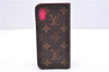 Authentic Louis Vuitton Monogram Folio Iphone X Xs Case Pink M63444 LV 3332E