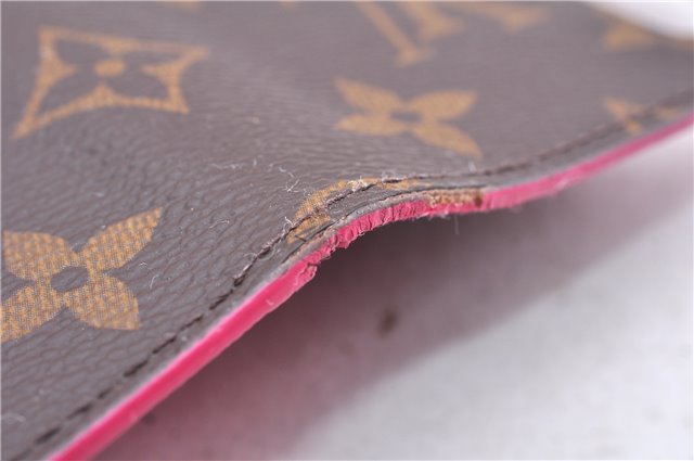 Authentic Louis Vuitton Monogram Folio Iphone X Xs Case Pink M63444 LV 3332E