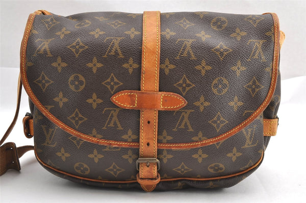 Authentic Louis Vuitton Monogram Saumur 30 Shoulder Cross Bag M42256 LV 3333I
