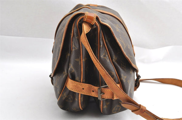 Authentic Louis Vuitton Monogram Saumur 30 Shoulder Cross Bag M42256 LV 3333I