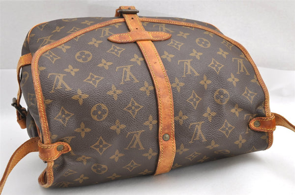 Authentic Louis Vuitton Monogram Saumur 30 Shoulder Cross Bag M42256 LV 3333I