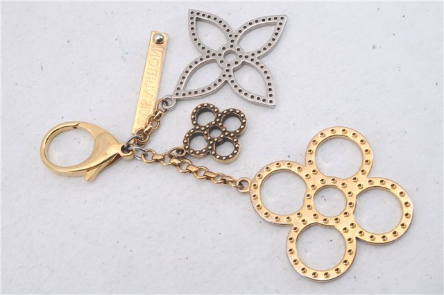 Authentic Louis Vuitton Bijoux Sac Tapage Bag Charm Gold Silver M65090 LV 3334D