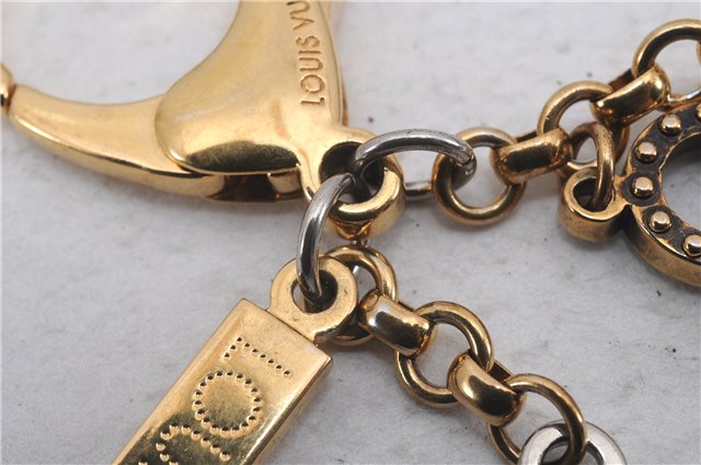 Authentic Louis Vuitton Bijoux Sac Tapage Bag Charm Gold Silver M65090 LV 3334D