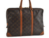 Authentic Louis Vuitton Monogram Porte Documents Voyage M53361 Briefcase 3334I