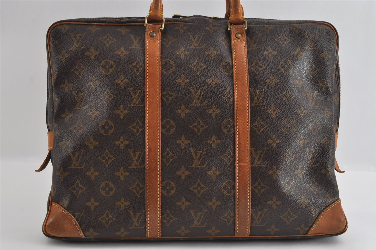 Authentic Louis Vuitton Monogram Porte Documents Voyage M53361 Briefcase 3334I