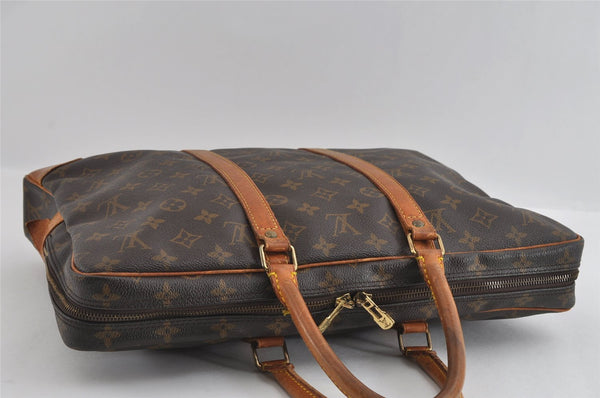 Authentic Louis Vuitton Monogram Porte Documents Voyage M53361 Briefcase 3334I