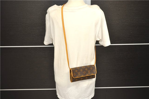 Auth Louis Vuitton Monogram Pochette Twin PM Shoulder Bag M51854 LV Junk 3335D