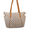 Authentic Louis Vuitton Damier Azur Totally PM Tote Bag White N41280 LV 3335I