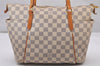 Authentic Louis Vuitton Damier Azur Totally PM Tote Bag White N41280 LV 3335I