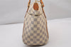 Authentic Louis Vuitton Damier Azur Totally PM Tote Bag White N41280 LV 3335I