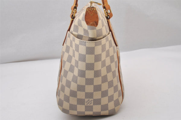 Authentic Louis Vuitton Damier Azur Totally PM Tote Bag White N41280 LV 3335I