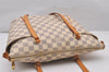 Authentic Louis Vuitton Damier Azur Totally PM Tote Bag White N41280 LV 3335I