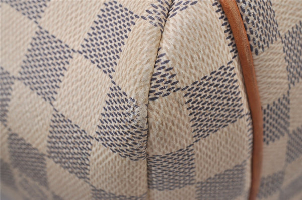 Authentic Louis Vuitton Damier Azur Totally PM Tote Bag White N41280 LV 3335I