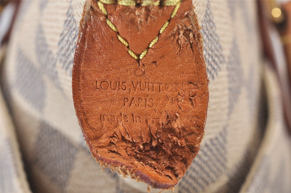 Authentic Louis Vuitton Damier Azur Totally PM Tote Bag White N41280 LV 3335I