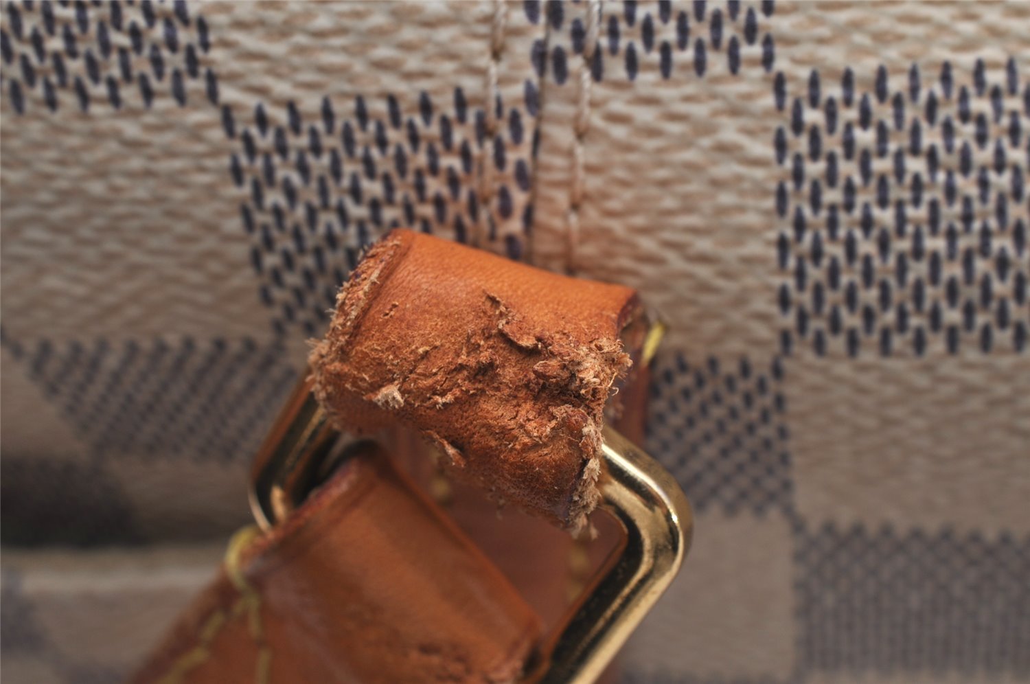 Authentic Louis Vuitton Damier Azur Totally PM Tote Bag White N41280 LV 3335I