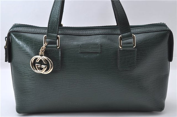 Authentic GUCCI Shoulder Hand Bag Leather 264210 Green 3338D