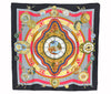 Authentic HERMES Carre 90 Scarf "Parmi Les Fleurs Je Compt" Silk Black Box 3338F