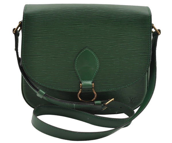 Auth Louis Vuitton Epi Saint Cloud GM Shoulder Cross Bag Green M52194 LV 3340I