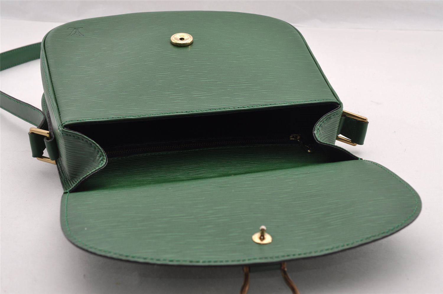 Auth Louis Vuitton Epi Saint Cloud GM Shoulder Cross Bag Green M52194 LV 3340I