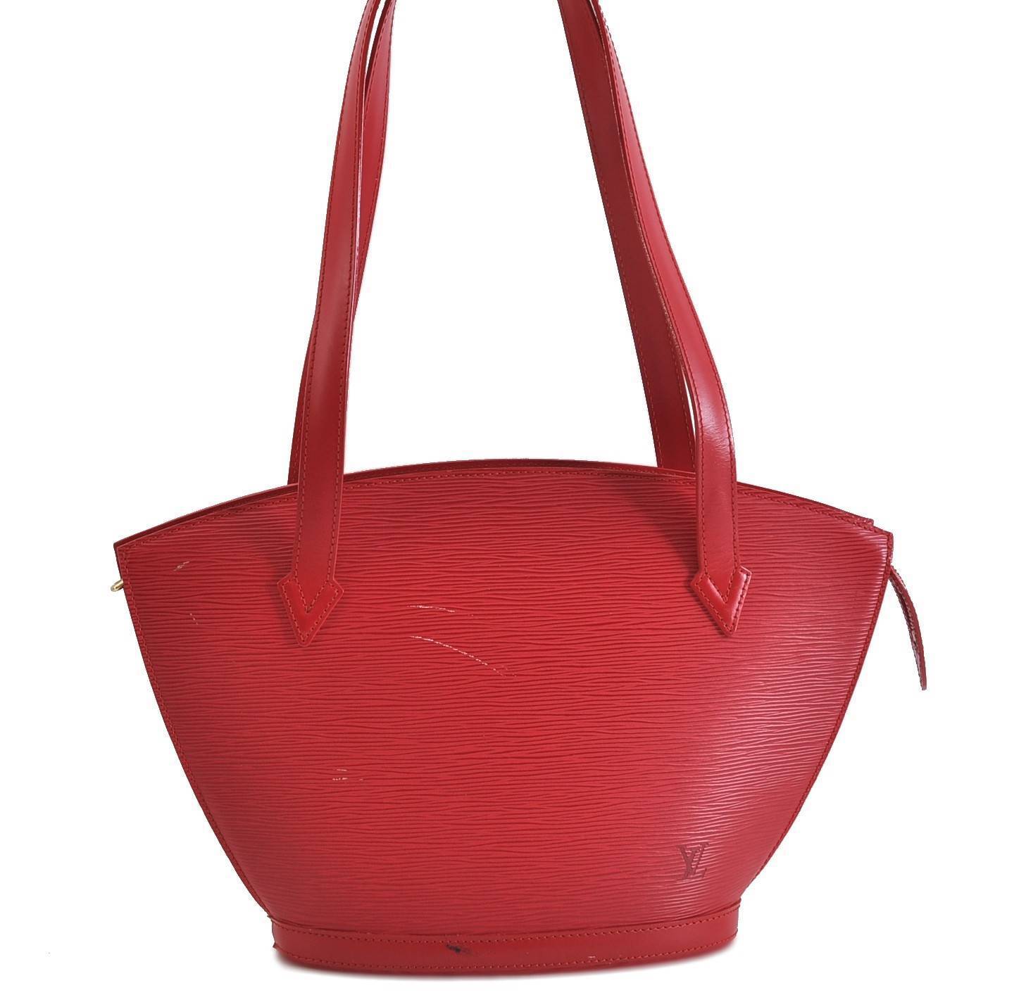 Auth Louis Vuitton Epi Saint Jacques Poignet Long Shoulder Bag M52337 Red 3342C