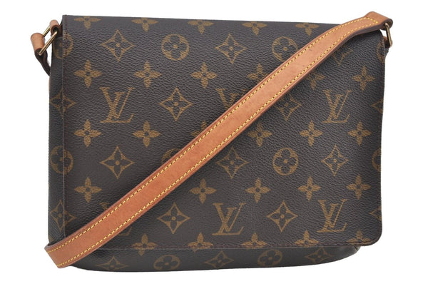 Authentic Louis Vuitton Monogram Musette Tango Shoulder Bag M51257 LV 3342I