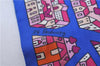 Authentic HERMES Twilly Scarf "Rive Droite Rive Gauche" Silk Blue Box 3343D