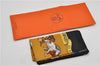 Authentic HERMES Carre 90 Scarf "EN PISTE" Silk Black Paper Bag 3344F