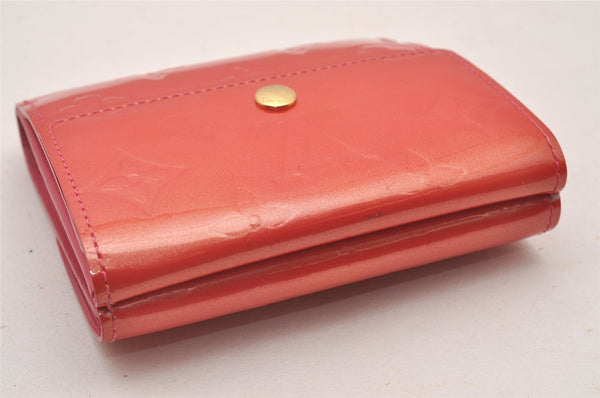 Auth Louis Vuitton Vernis Porte Monnaie Billets Cartes Credit Wallet Pink 3344I