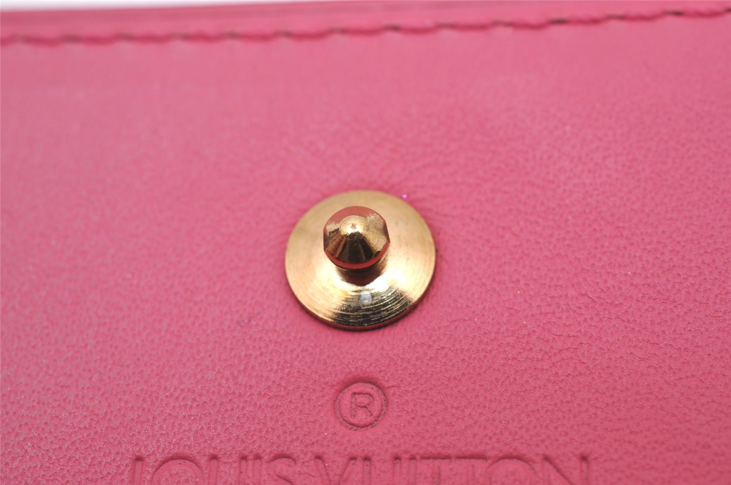 Auth Louis Vuitton Vernis Porte Monnaie Billets Cartes Credit Wallet Pink 3344I