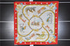 Authentic HERMES Carre 90 Scarf "Plumes et Grelots" Silk Red 3345F