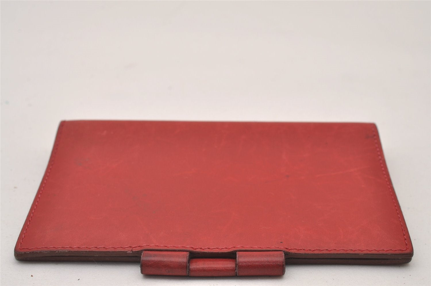 Authentic HERMES Vintage Agenda GM Notebook Cover Day Planner Leather Red 3345I