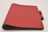 Authentic HERMES Vintage Agenda GM Notebook Cover Day Planner Leather Red 3345I