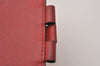 Authentic HERMES Vintage Agenda GM Notebook Cover Day Planner Leather Red 3345I